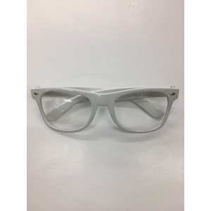 Clear with White Frame - Novelty Glasses